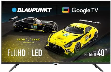BLAUPUNKT Smart TV 40 Full HD LED, Google TV con Wi-Fi y Bluetooth 5.0, HDR, HDMI/USB y Control por Voz con Asistente de Google, Negro, 40FGC5500S