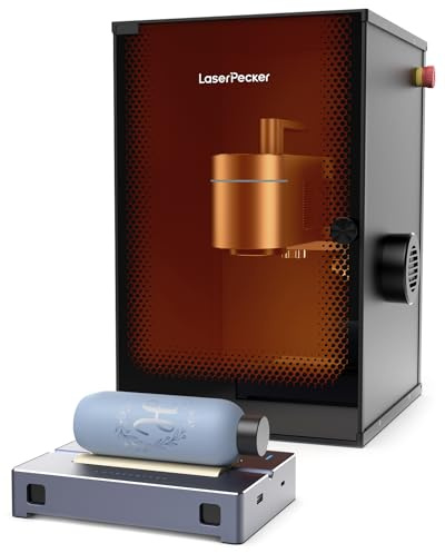 LaserPecker LP4 Graveur Laser de Sécurité Classe 1, Machine de Gravure 2W IR 1064nm + 10W Bleu 450nm Diode, Marquage Laser Professionnelle pour Bois Métal Cuir, Ateliers Entreprises - Rotatif