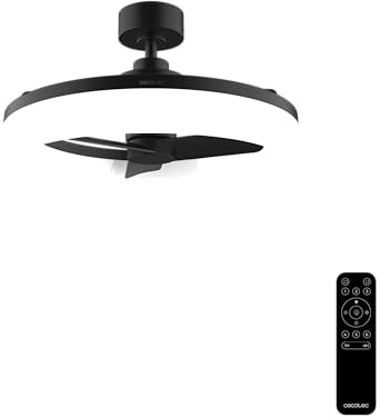 Cecotec Ventilador de Techo 25W EnergySilence LampAero 770 LightDesign | Motor DC, LED Regulable 3 Niveles, Mando a Distancia, 6 Velocidades, Temporizador 8h, 3 Aspas, Verano/Invierno
