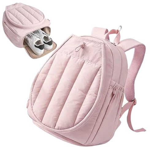 Mochila Acolchada para Tenis, Mochila de Raqueta para Entrenamiento de Gimnasio, Organizador Grande ventilado con Compartimento para Zapatos, de Viaje para Estadio Interior y Exterior, Equipo de