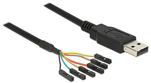 DeLock USB 2.0 A-St. > TTL 6 Pin Pin Header Bu. einzeln 1,80m (5V) (black)