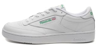 Reebok Herr klubb C 85 gymnastikskor, Vit intensiv vit grön 44 EU