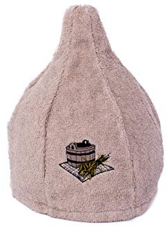 Ger3as - Cappello da sauna in cotone e lino, con ricamo, per uomo e donna, prodotto naturale