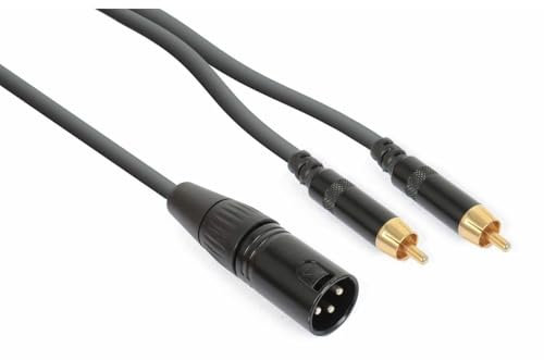 Cavo PD Connex - CX58-3 - 1x XLR maschio - 2x RCA 3 metri