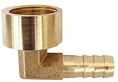 HATOOLHA® Acoplamiento de manguera de latón púa, conector de tubo de codo de 10 mm de púas a 1/2 rosca hembra BSP conector adaptador de tubo de 90 grados