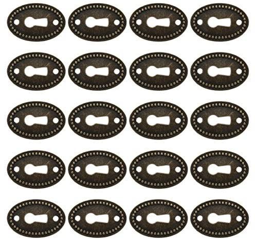 Operitacx 20pezzi Coperchio Per Serratura Decorativo Di Forma Ovale Per Mobili e Armadi Finitura Antico Elegante e Durevole