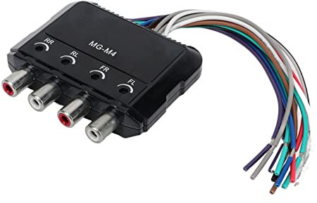 Convertitore o per Auto, Adattatore o Universale Alto a Basso AntI interferenza a 4 Canali Riduce il Rumore Convertitore di Frequenza di Linea per Amplificatore