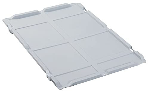 Eurobox NextGen Couvercle à charnière avec 2 fermetures à glissière bleues | L x P 40 x 60 cm | Conteneur euro, boîte de transport, bac de transport, récipient empilable