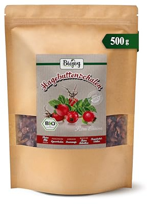 Biojoy Bucce di rosa canina BIO, essiccate, tagliate, tisana, 500 g | Tisana di rosa canina, tisana sfusa, Rosa canina L.
