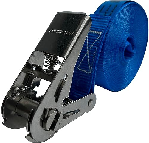 Zurrgurt Ratsche Edelstahl 2,5 x 800 cm Farbe Blau Edelstahlratsche Ratschengurt Spanngurt (8 m)