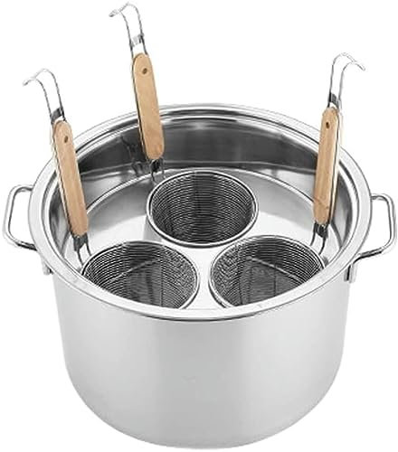 Pentole, Pentole con Inserto per cuocipasta, Pentola per Pasta a 3/4/5 Fori con cestello colino Inserito, Pentola con Coperchio, Set cuocipasta per Utensili da Cucina per ristorant