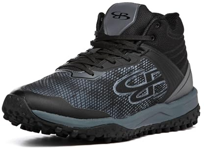 Boombah Viper Men's Shadow Turf Mid Black/Charcoal - Size 8.5