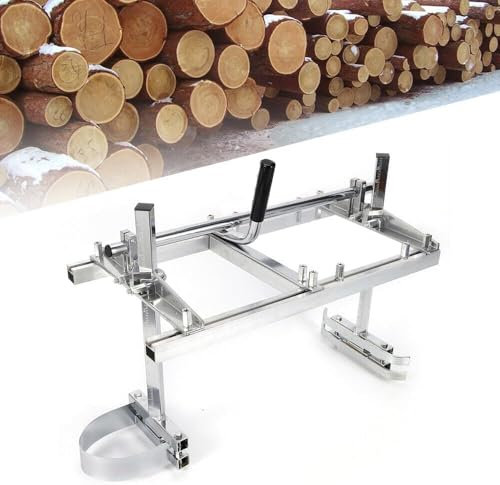 Scierie mobile, fraiseuse de planches portative de 24 pouces, scie à chaîne en aluminium, épaisseur réglable pour la plupart des modèles de tronçonneuses