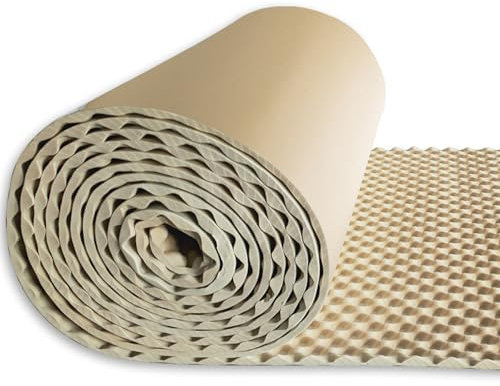 JCPSH Pyramidenschaumstoff Selbstklebend Noppenschaumstoff 15mm Dick Geräuschdämmung Matte Geeignet Für Wände Und Türen Im Büro Studio Zuhause(Size:1 * 10m,Color:Gebrochenes Weiß)