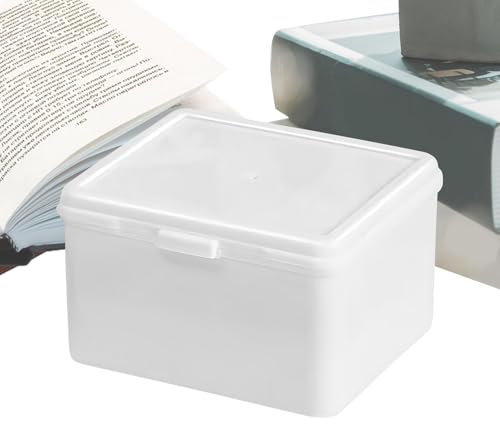 Visitenkartenbox, kleine Aufbewahrungsbehälter - Sammelkartenbehälter mit Deckel,Aufbewahrungsbox für Kartenspiele, Aufbewahrungsorganisator zum Sammeln Gegenstände, Perlen, Spielsteine, Visitenkarten