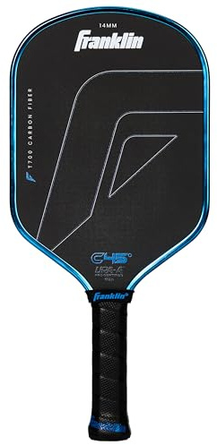 Franklin Sports PRO Pickleball Paddles – C45 Carbon Fiber Series – Official USAP + UPA Approved Pickleball Paddle – Hybrid Pro Player Design – 14mm Polymer Core – Blue