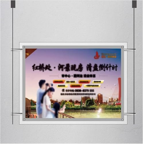 GPECTIFO LED-Menü-Schild für horizontale Fenster, Halterungen für LED-Schilder, Ständer für LED-Leuchtschilder (Silber-Horizontal, 28 x 36 cm)