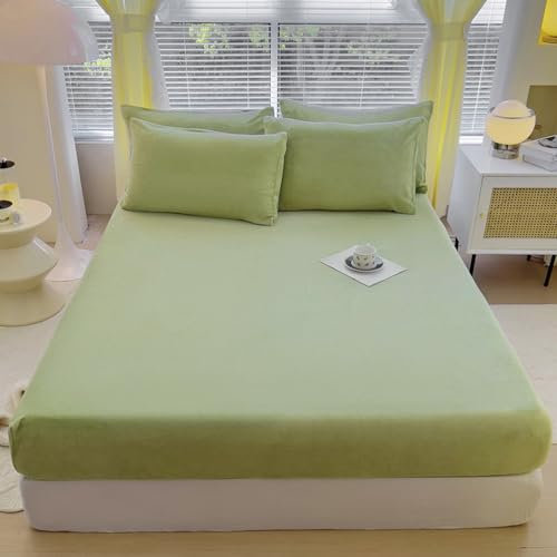 Sábana bajera ajustable de franela de 90 x 200 + 35 cm, suave forro polar con bolsillo profundo, fácil de usar y elástica