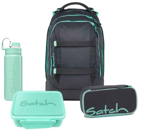 Satch Pack Schulrucksack Set 4tlg. Lunchset (Mint Phantom)