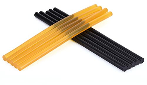 Karlak 10, Glue Sticks Yellow Black for Car Dent Repair, Drawing, Craft, Wood, Metal, and Plastic with High Viscosity, Hot Melt Removal Stick,10Pcs Kit