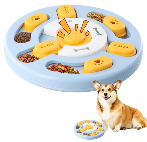 Ziyonix 1 pieza de juguete inteligente para gatos perros, juegos interactivos para gatos divertidos juguete rompecabezas para gato, dispensador de pienso en casa por sí mismos