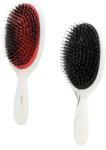 Holibanna 2 Stück Damen Haarbürste mit Massagefunktion Kopfhaut Massagebürste mit Naturborsten für Haartypen für Glattes und Haar Farblich Abgestimmtes