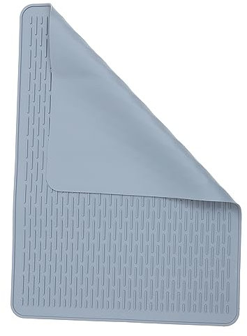 VICASKY Silicone Drain Mat for Kitchen Sink Bottom Dishes Glassware Drying Pad Under Sink Protector Multi-Functional