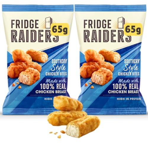 Lunchables Fridge Raider Chicken bites - High protein Packed lunch snacks, picnic food, school lunchbox (2x65g Southern Style)