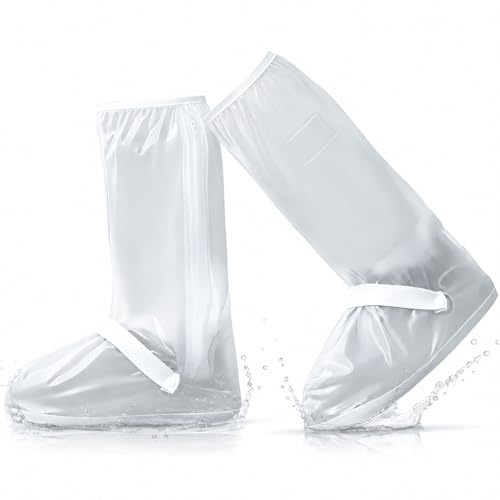 EEEKit Rain Boot Cover: Thickened Waterproof Overshoe with Reflector Stripe