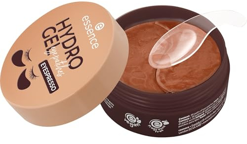 Essence Cosmetics Hydro Gel Eye Patches Eyespresso 30 Pairs Patchs Yeux, Humidifiant/Hydratant, Protecteur, Rafraîchissant, Chatoyant (30Pair)