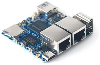 youyeetoo FriendlyElec NanoPi R3S-LTS Mini routeur, 1/2 Go LPDDR4, 0/32 Go eMMC, RK3566 Soc, OpenWRT avec double Gbps Ethernet, pour IOT NAS Smart Home Gateway (32 Go eMMC, 1 Go de RAM, carte nude)