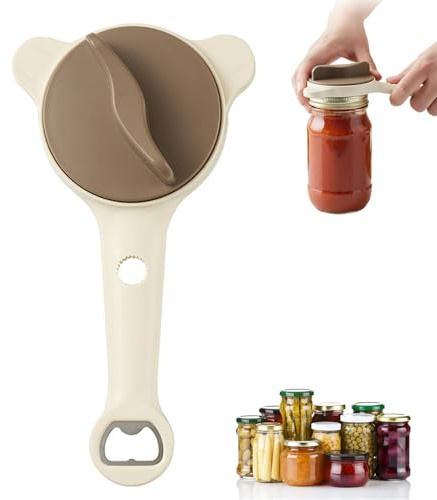 2026 New 4-in-1 Multi-Function Jar Opener, Adjustable Stainless Steel Bottle Lid Remover for Seniors and Kids, Weak Hands and Arthritis, Universal Kitchen Tools Fit for Jars, Bottles and Wine (1 Pc)