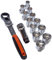 Bahco S140T Pass-Trough Socket Set, Multi-Colour, Set of 14 Piece