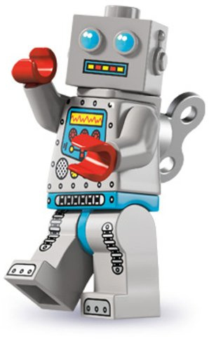 LEGO 8827 - Minifigur Uhrwerk Roboter aus Sammelfiguren-Serie 6