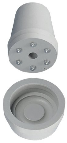Krückenkapsel mit Spikes, grau 16mm, Zubehör für Gehstöcke und Unterarmgehstützen