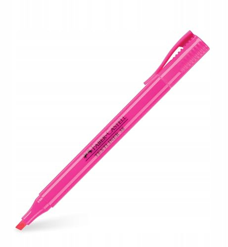 Faber-Castell 157728 – Textmarkör Textliner 38, i pennform med klämma, rosa