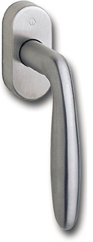 HOPPE 8102154 Fenstergriff Verona, Vierkant 7 x 32 mm, Edelstahl-Effekt