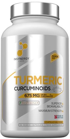 Turmeric Extract 5,000mg Per Capsule (Maximum Dose in UK) Superior Pure Curcumin, Turmeric Supplement Joints, 90 Vegan Curcumin Capsules High Strength Turmeric Curcumin