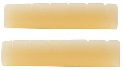 Musiclily Pro 43,99mm Skårad översadel Oblekt Ben Elgitarr och Akustisk Gitarr Nut för 6 Strängar Epiphone Pre-2014 (2 st)