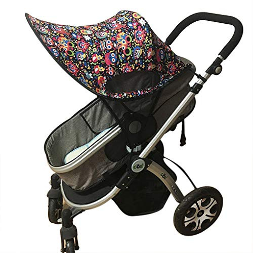 FakeFace Parasole universale per passeggino, protezione dai raggi UV, tenda zanzariera, tessuto Lycra di alta qualità, impermeabile, multicolore