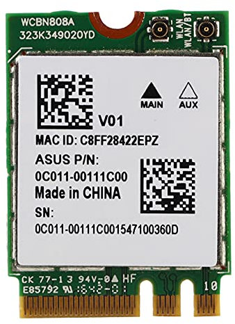Kuuleyn Scheda di Rete, Scheda WiFi, Scheda Pcie WiFi, schede di Rete Interne per Computer, Scheda di Rete Wireless Bluetooth 4.1 ad Alta velocità Originale Adatta per ASUS 2.4G/5G NGFF/M.2
