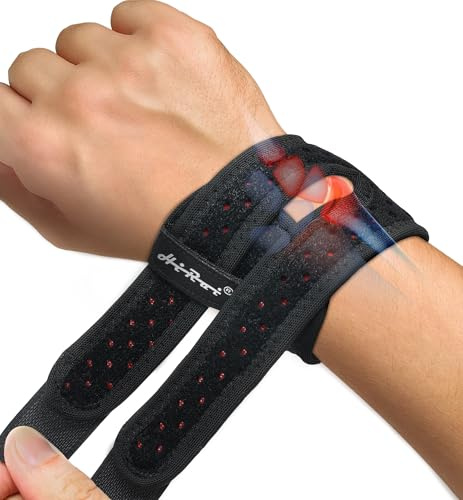 HiRui Wrist Brace for TFCC Tears, Adjustable Wristband Wrist Wraps Support for Fitness Weightlifting Tennis Tendonitis Carpal Tunnel Arthritis Pain Relief, One Size Adjustable (Black, 1 Pack)