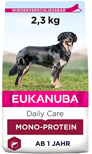 Eukanuba Daily Care Mono-Protein Hundefutter - Trockenfutter mit nur Lachs als tierischem Protein, allergenarme Rezeptur, 2,3 kg