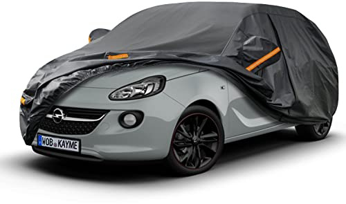 Kayme Autoabdeckung Wasserdicht Atmungsaktiv Passend für 2012-2024 Opel Adam, Vollgarage Autoplane für Regen Sonne Staub Schutz, Auto Abdeckplane Faltgarage Abdeckung(3-7 Tage liefern)