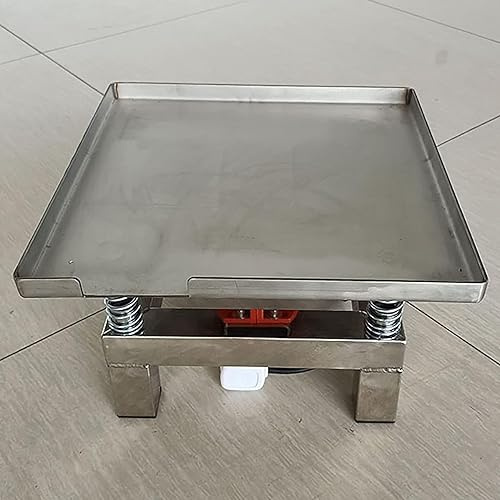 Sayoc Beton-Rütteltisch – Kleiner Rüttelschüttler für Tests – Mini-Vibrationsplattform aus Edelstahl – Prüfstand mit 3000 U/min und Blockvibration,50 * 50 * 25cm-220V