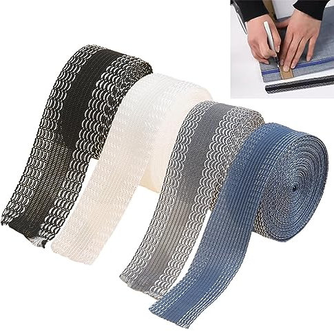 NHBETYS 4 Rollen Saumband zum Aufbügeln für Hosen, Bügelband Waschfest für Hosen/Hosen/Röcke/Kleider/Vorhänge/Stoffe, Länge 200 cm Breite 2,4 cm, kein Nähen erforderlich(Mehrfarbig)