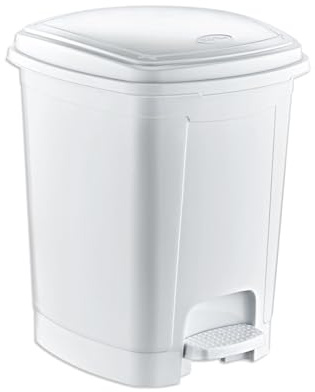 Best House | Pedal Bin | 52 Litres | White | Pack of 1 | Foot Pedal Dustbin | Trash Can/Garbage Waste Bin | Rubbish with Lids Used for Home Office, Hospitals Garbage management, Bathroom or Outdoor
