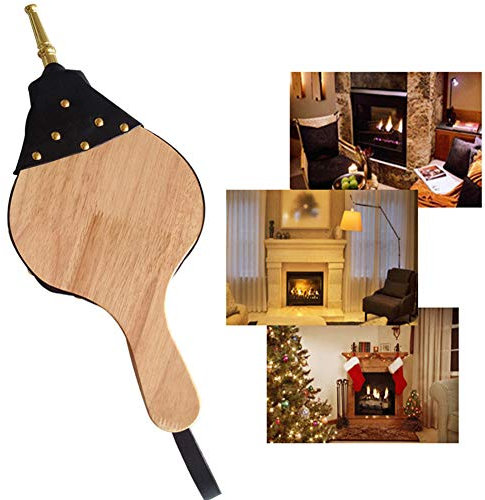 EYRMQWJPC Fireplace Wood Bellows,Wooden Fireplace Bellows, Fireplace Bellow Wood Fire Blower,Manual Air Blower with Hanging Strap,Hand Bellow Pump for Outdoor BBQ And Camping