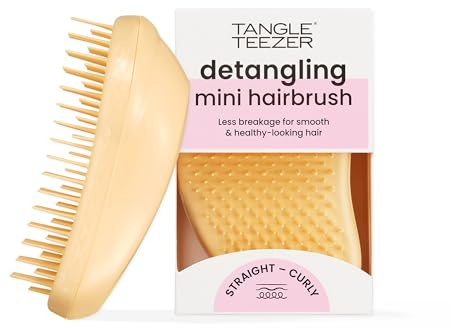Tangle Teezer Spazzola districante originale, mini spazzola per capelli asciutti e bagnati, dimensioni da viaggio, per bambini e tutti i tipi di capelli, giallo ranuncolo