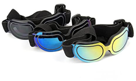 FONDOTIN Sonnenbrille Für Hunde Einheitsgröße Schwarz Mit Elastischem Band